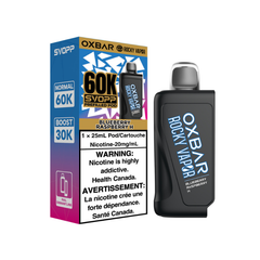 Experience Blueberry Raspberry H Oxbar SVOPP 60K Pod—available across Quebec, Nova Scotia & Alberta. 60,000 puffs, dual mesh coil, 25mL, and adjustable airflow.