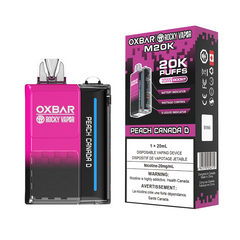 TRY TODAY OXBAR M20K PEACH CANADA D DISPOSABLE VAPE AT MISTER VAPOR ONTARIO