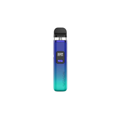 #1. CYAN BLUE. Check out the latest kit release from Smok, the Smok Novo Pro Pod Kit. This innovative vaping device is compatible with all Novo/Novo 2/Novo 2x pods with a power range of 5W-30W, and OLED screen.