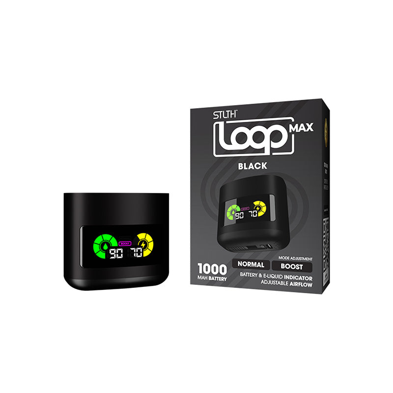 New arrival from STLTH! the loop max device compatible with max pods and packed with 1000mah battery and type- c charging. Buy now instore or online at MV