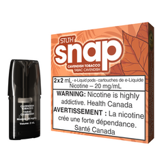 #1 Vape Shop Near Me stocking STLTH Snap Cavendish Tobacco Pod MISTER VAPOR AB CANADA 