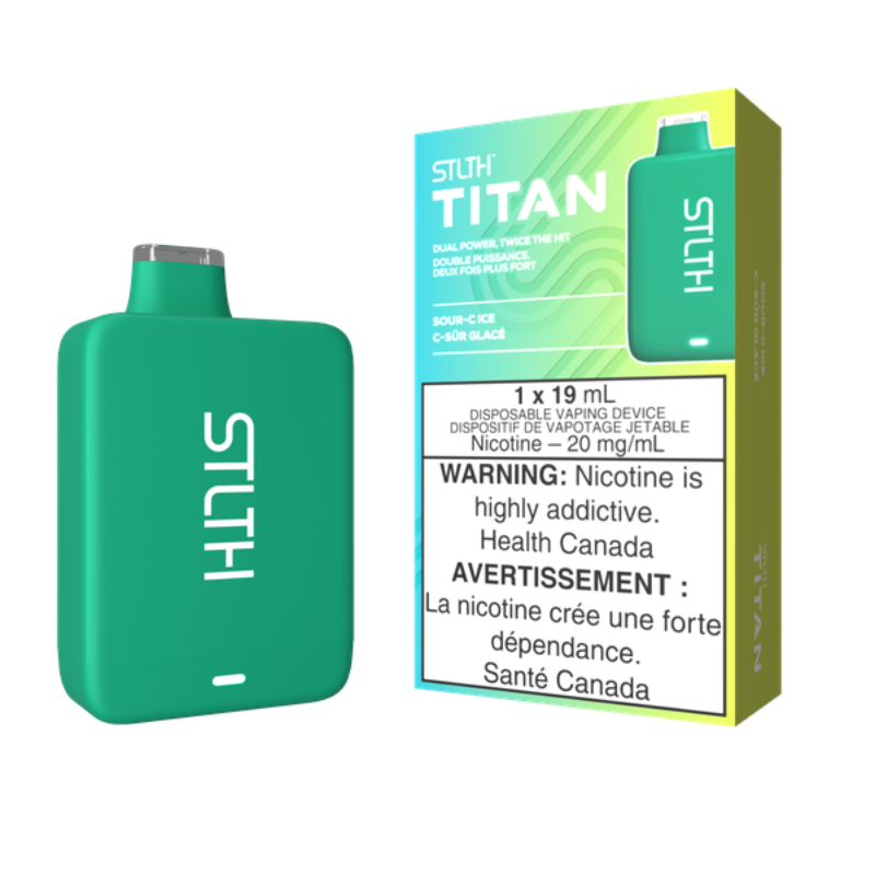 SOUR-C ICE STLTH TITAN (10k) DISPOSABLE VAPE Jump into the otherworldly realm of the STLTH Titan 10k Disposable Vape—where power and performance come together to form vaping greatness! Same-day delivery within the zone and express shipping 