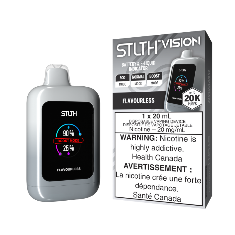 BUY STLTH VISION (20k) FLAVOURLESS DISPOSABLE VAPE AT MISTER VAPOR TORONTO