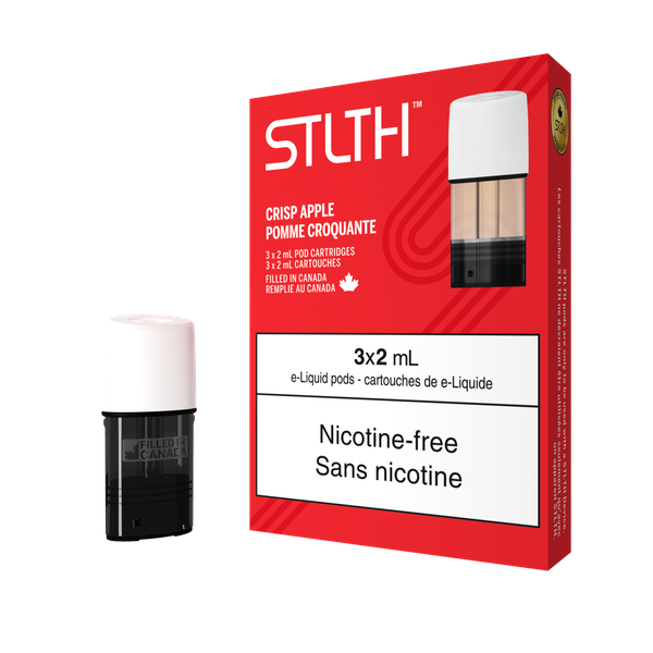 STLTH CRISP APPLE PODS NICOTINE FREE E=LIQUID