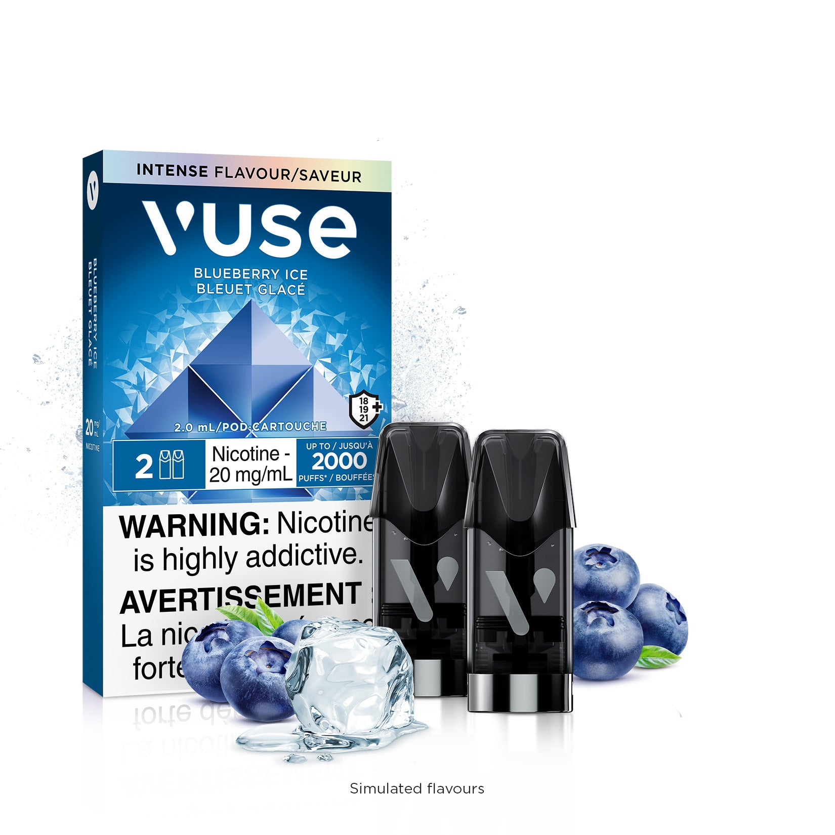 BLUEBERRY ICE

A pack of 2 Blueberry Ice vape pods, the perfect blend of light floral flavours, which kicks off with a balanced icy cool aroma, and then refreshes your taste buds with a zingy and fresh blueberry flavour. 
Same-day delivery within the zone and express shipping GTA, Scarborough, Brampton, Etobicoke, Mississauga, Markham, Richmond Hill, Ottawa, Montreal, Nova Scotia, PEI, Vancouver,  Vaughan, Toronto, York, North York, London, Kingston, Burlington, Hamilton, Quebec City, Halifax, St. John's, F