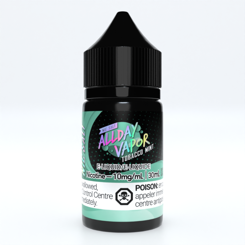 A hybrid of rich tobacco infused with a fresh hint of mint guaranteed to satisfy with its unprecedented flavour. 65%VG | 35%PG Ratio All Day Vapor e-liquids are meant for high resistance; low wattage setups – like the Aspire Breeze, Pockex, eGo AIO etc. Nicotine Salts: What's the difference, and why does the pH level matter? Freebase nicotine, being slightly basic, creates a harsher throat hit when vaped. The reason is because de-protonated ions (from freebase nicotine) can move through membranes within the