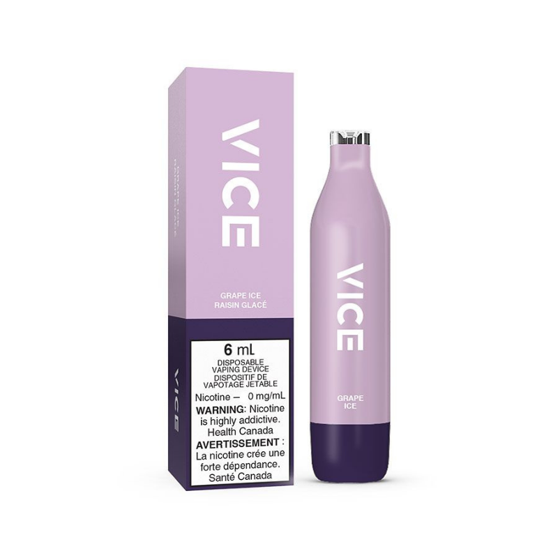 BUY VICE 2500 GRAPE ICE NICOTINE FREE DISPOSABLE AT MISTER VAPOR CANADA 