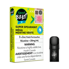 TRY NEW FLAVOUR BEAST SUPER SPEARMINT ICED PODS MR. VAPOR TORONTO ,BURLINGTON ONTARIO CANADA