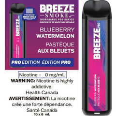 NEW BREEZE PRO BLUEBERRY WATERMELON ZERO NIC DISPOSABLE VAPE STICK TORONTO, BURLINGTON, YORK, WEST TORONTO, STOCKYARDS