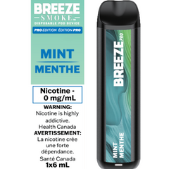 BUY NICOTINE FREE BREEZE PRO MINT ZERO NIC DISPOSABLE TORONTO, BURLINGTON, YORK, WEST TORONTO, STOCKYARDS