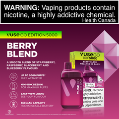 1. BEST VAPE STORE VUSE GO EDITION 5000 BERRY BLEND DISPOSABLE AT MISTER VAPOR (MR.VAPOR) CANADA