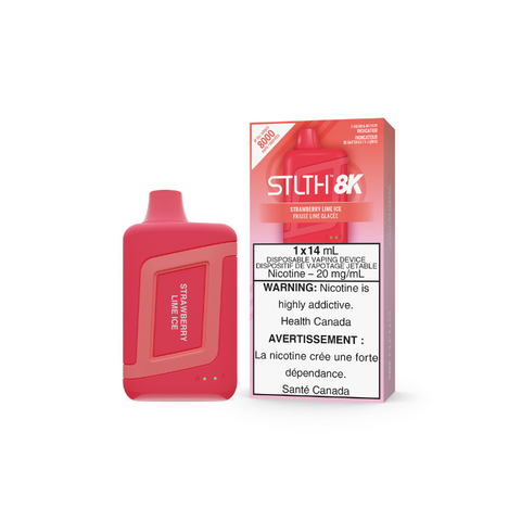 #1 VAPE SHOP SELLING STLTH BOX 8K STRAWBERRY LIME ICE DISPOSABLE STICK AT MISTER VAPRO TORONTO ONTARIO CANADA