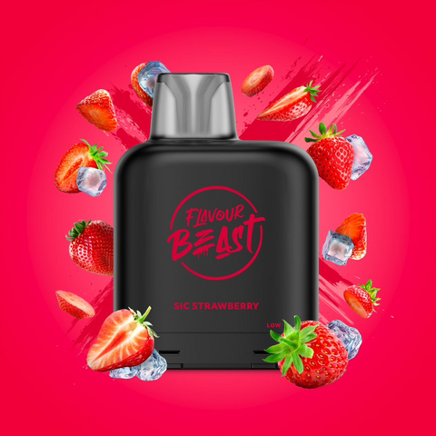 1. BEST VAPE STORE SHIPPING LEVEL X SIC STRAWBERRY ICED FLAVOUR BEAST POD AT MISTER VAPOR CANADA