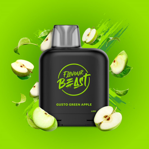 #1 CANADIAN VAPE STORE NEAR ME WITH LEVEL X GUSTO GREEN APPLE FLAVOUR BEAST POD AT MISTER VAPOR CANADA