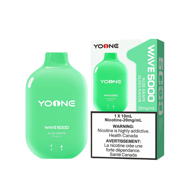 #1 VAPE STORE WITH SAME-DAY DELIVERY YOONE WAVE 5000 ALOE GRAPE DISPOSABLE VAPE AT MISTER VAPOR CANADA