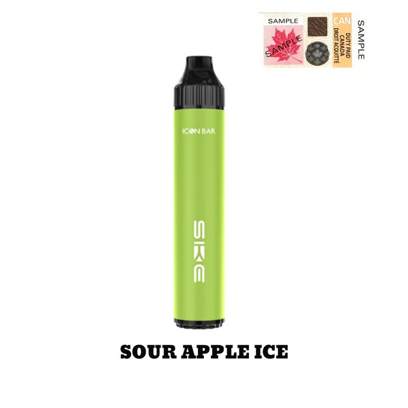 1. NEW ICON BAR SOUR APPLE ICE DISPOSABLE VAPE AT MISTER VAPOR CANADA