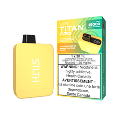 TROPICAL MANGO ICE STLTH TITAN (15k) DISPOSABLE VAPE Step into the otherworldly realm of the Stealth Titan 10k Disposable Vape—where power and performance come together to form vaping greatness! Packed with 19mL of eJuice, a 900mAh rechargeable battery, and 10,000 puffs of endurance.