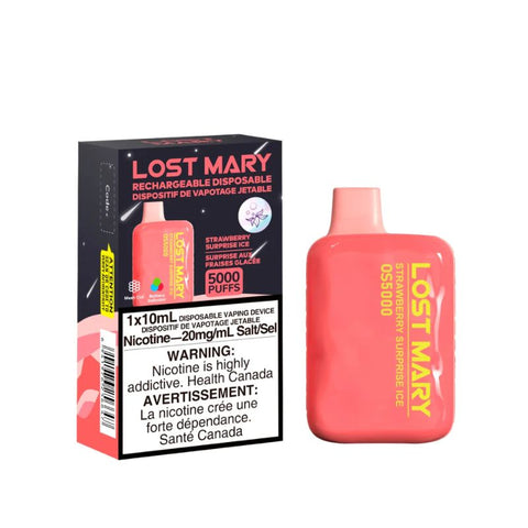BEST RANK! LOST MARY STRAWBERRY SURPRISE ICE DISPOSABLE VAPE AT MISTER VAPOR (MR.VAPOR) CANADA