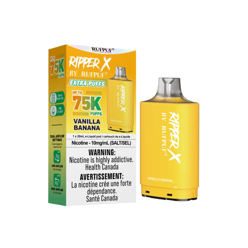 Ripper X 10mg Pods - Vanilla Banana, 75k Puffs
