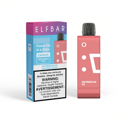 WATERMELON ICE ELF BAR EW9000 DISPOSABLE POD Power up in a Snap with the Elfbar EW9000 disposable pod featuring 9000 puffs, 16ml of e-liquid and innovative detachable battery.