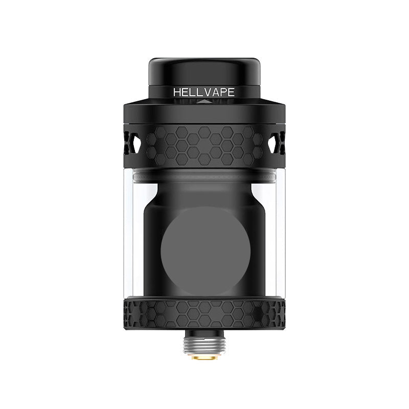 Black Hellvape vaping device on a white background