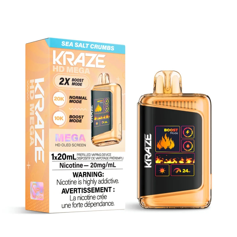 KRAZE HD MEGA SEA SALT CRUMBS (20k PUFFs) DISPOSABLE VAPE MISTER VAPOR CANADA