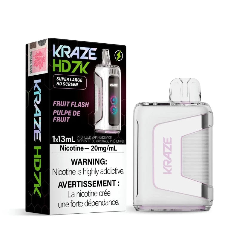BEST RATED DISPOSABLE VAPE KRAZE HD FRUIT FLASH DISPOSABLE (7000 PUFFS) AT MISTER VAPOR ONTARIO CANADA