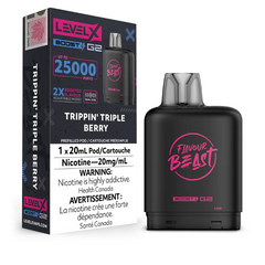 BUY LEVEL X TRIPPIN' TRIPLE BERRY BOOST FLAVOUR BEAST PODS AT MV QC