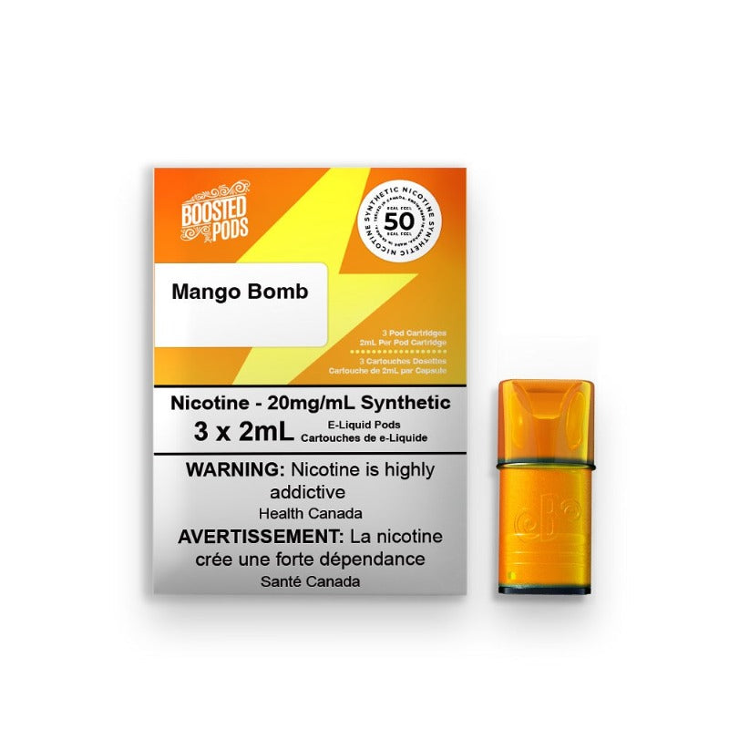 BOOSTED MANGO BOMB PODS (STLTH COMPATIBLE) Mister vapor