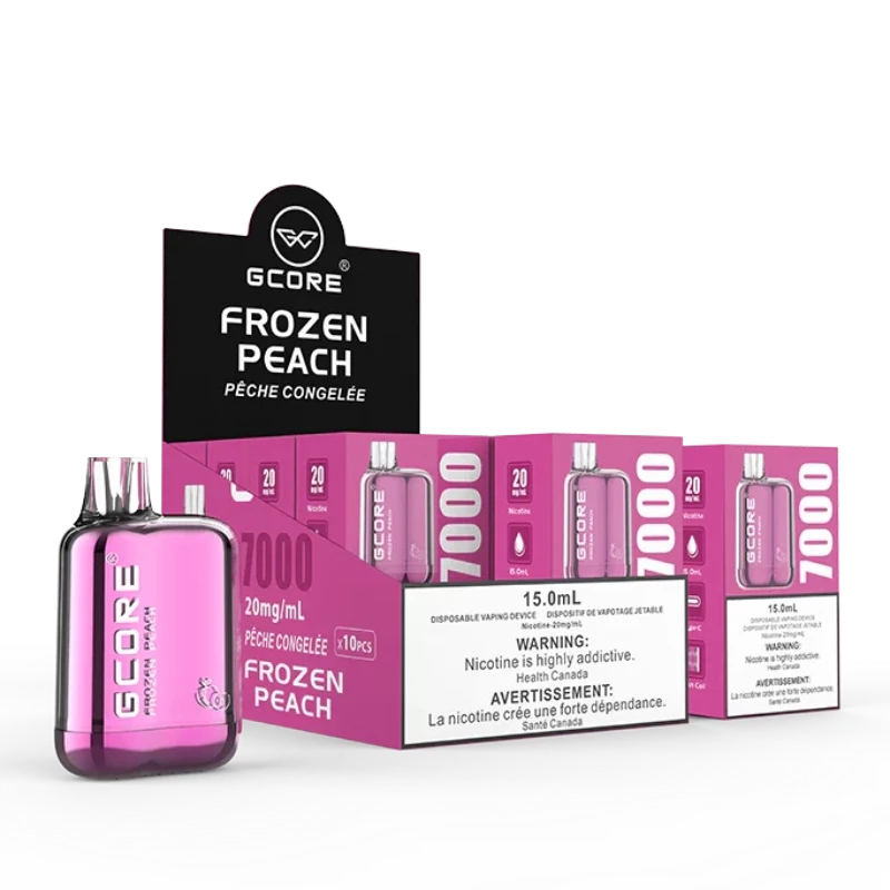BUY EXCISE TAX GCORE BOX FROZEN PEACH DISPOSABLE (7000) AT MISTER VAPOR CANADA