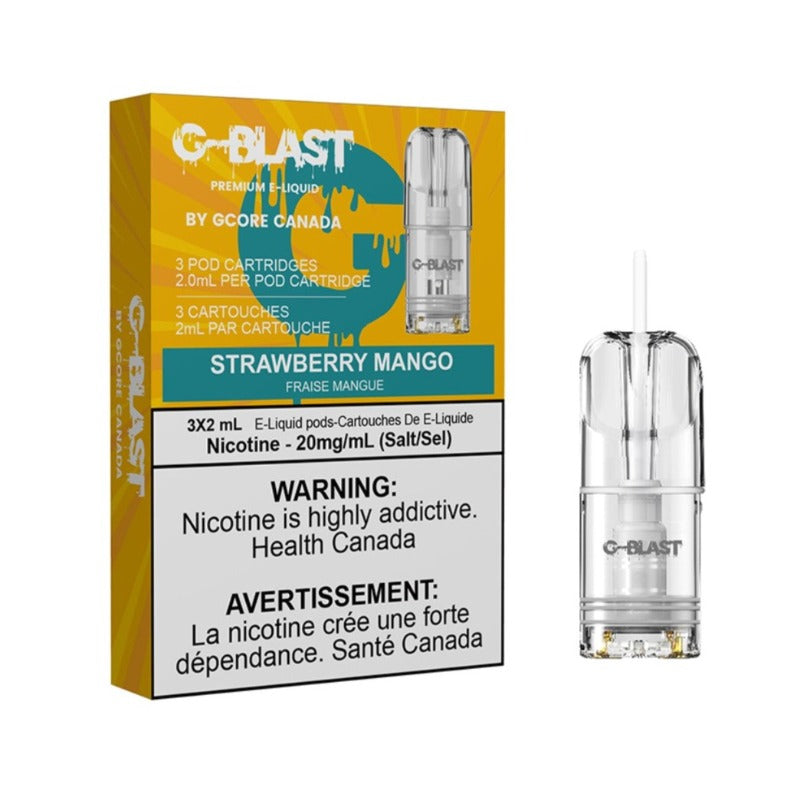 NEW ARRIVALS G-BLAST STRAWBERRY MANGO PODS AT MISTER VAPOR ONTARIO CANADA