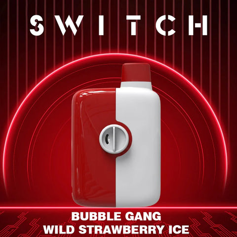 MR. FOG SWITCH BUBBLE GANG WILD STRAWBERRY ICE DISPOSABLE VAPE RECHARGABLE (5500 PUFF)