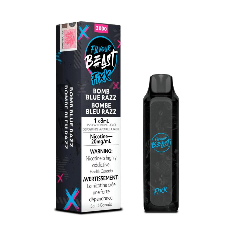THE NEW FLAVOUR BEAST FIXX BOMB BLUE RAZZ DISPOSABLE AT MISTER VAPOR CANADA