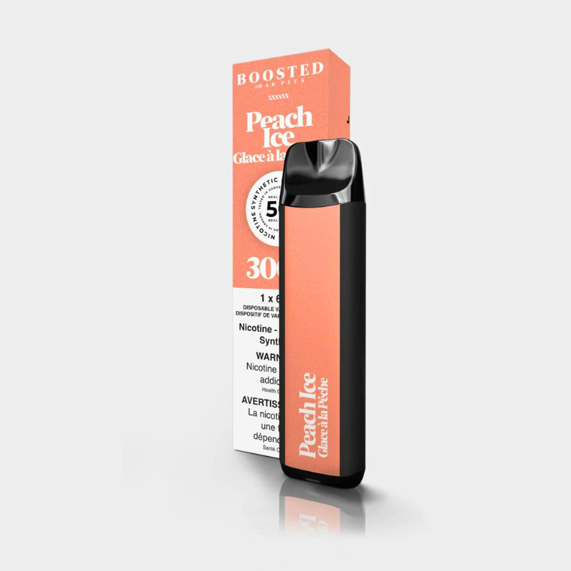 NEW BOOSTED BAR PLUS SYNTHETIC 50 PEACH ICE AT MISTER VAPOR (MR.VAPOR) CANADA
