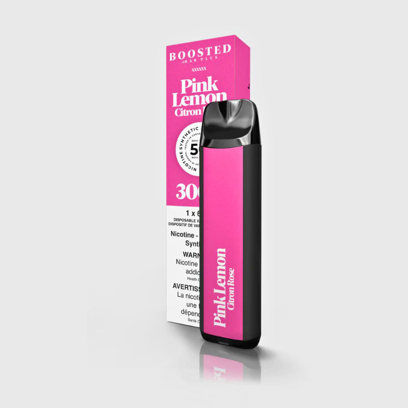 BUY THE NEW BOOSTED BAR PLUS SYNTHETIC 50 PINK LEMON AT MISTER VAPOR (MR.VAPOR) CANADA