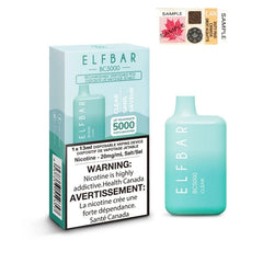 1. ELF BAR CLEAR (5000 PUFF) DISPOSABLE VAPE MISTER VAPOR CANADA