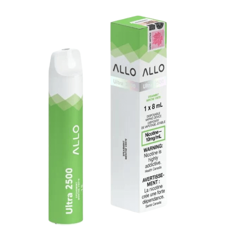 Allo Ultra 2500 Spearmint 10MG Disposable - DISPOSABLE - Mister Vapor