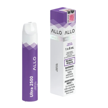 Allo Ultra 2500 Grape Ice 10MG Disposable - DISPOSABLE - Mister Vapor