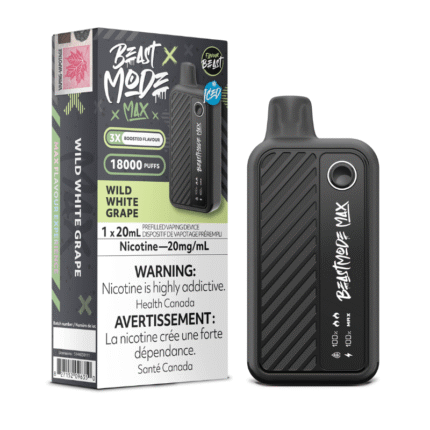 Beast Mode Max 18K Wild White Grape Iced Disposable Vape - DISPOSABLE - Mister Vapor