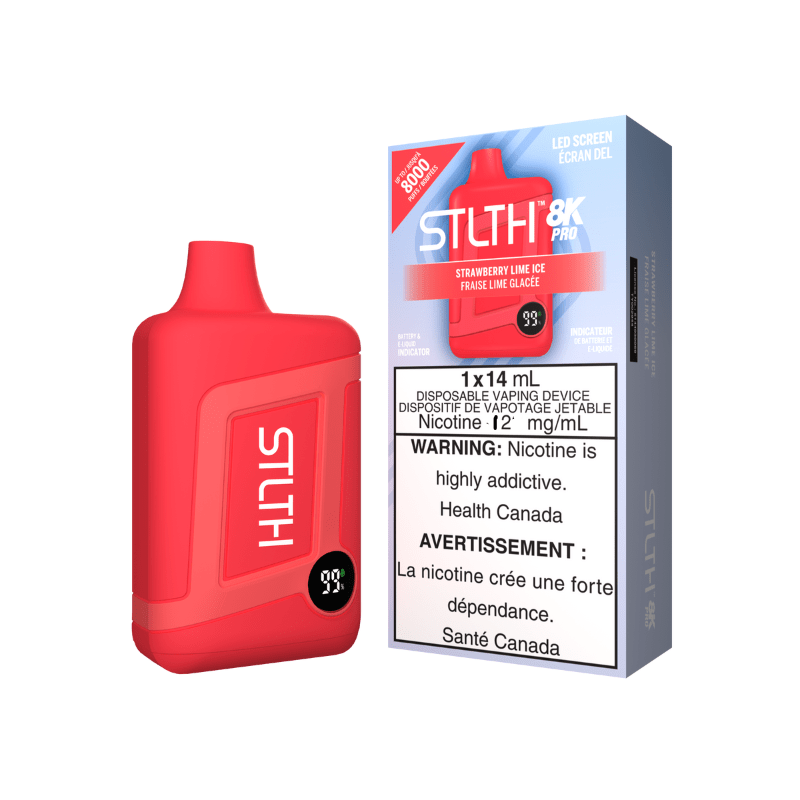 STLTH 8K Pro Strawberry Lime Ice Disposable Vape - DISPOSABLE - Mister Vapor