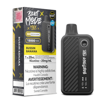 Beast Mode Max 18K Bussin' Banana Iced Disposable Vape - DISPOSABLE - Mister Vapor