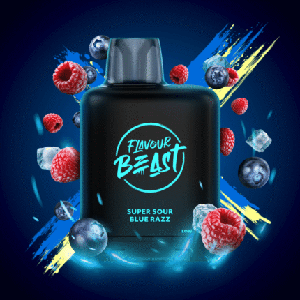 Level X G2 Boost Flavour Beast Pods -Super S.Blue Razz Iced, 25k Puffs - Pods - Mister Vapor