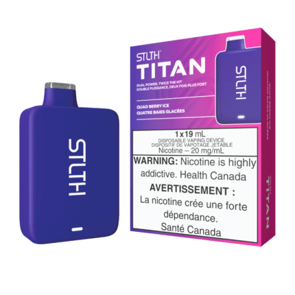 STLTH Titan Pro (15K) Quad Berry Ice Disposable Vape - DISPOSABLE - Mister Vapor