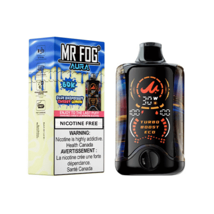 Mr Fog Aura 60K Disposable Vape Nicotine Free - Blue Raspberry Cherry Lemon - DISPOSABLE - Mister Vapor