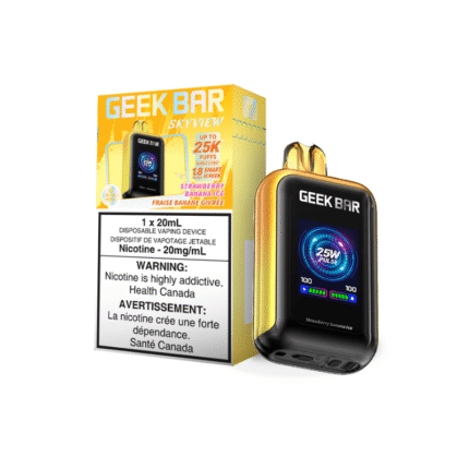 Geek Bar Skyview 25K Strawberry Banana Ice Disposable Vape - DISPOSABLE - Mister Vapor