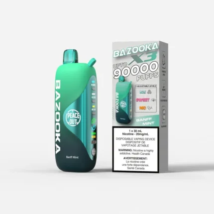 Bazooka 90K Banff Mint Disposable Vape - DISPOSABLE - Mister Vapor