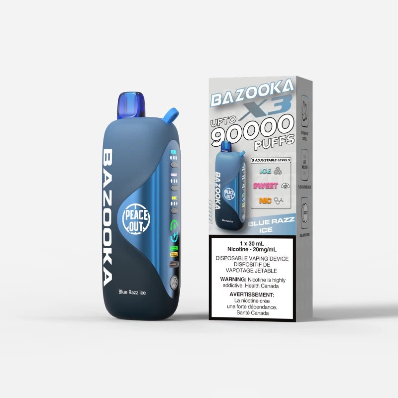 images Bazooka 90K Blue Razz Ice Disposable Vape - DISPOSABLE - Mister Vapor