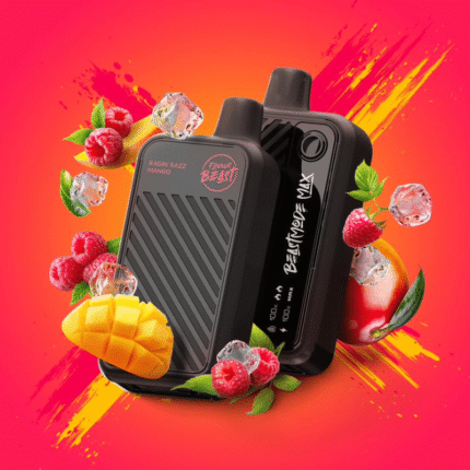 Beast Mode Max 18K Ragin' Razz Mango Disposable Vape - DISPOSABLE - Mister Vapor