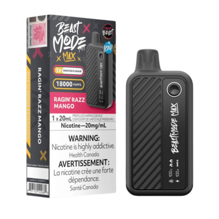 Beast Mode Max 18K Ragin' Razz Mango Disposable Vape - DISPOSABLE - Mister Vapor