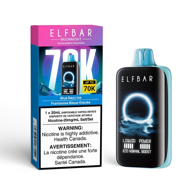 Elf Bar MoonNight Blue Razz Ice 70K Disposable Vape - DISPOSABLE - Mister Vapor
